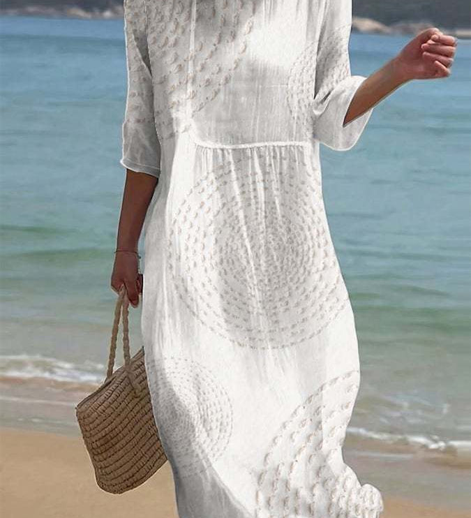 Moda Lusitana - Vestido Casual Bordado