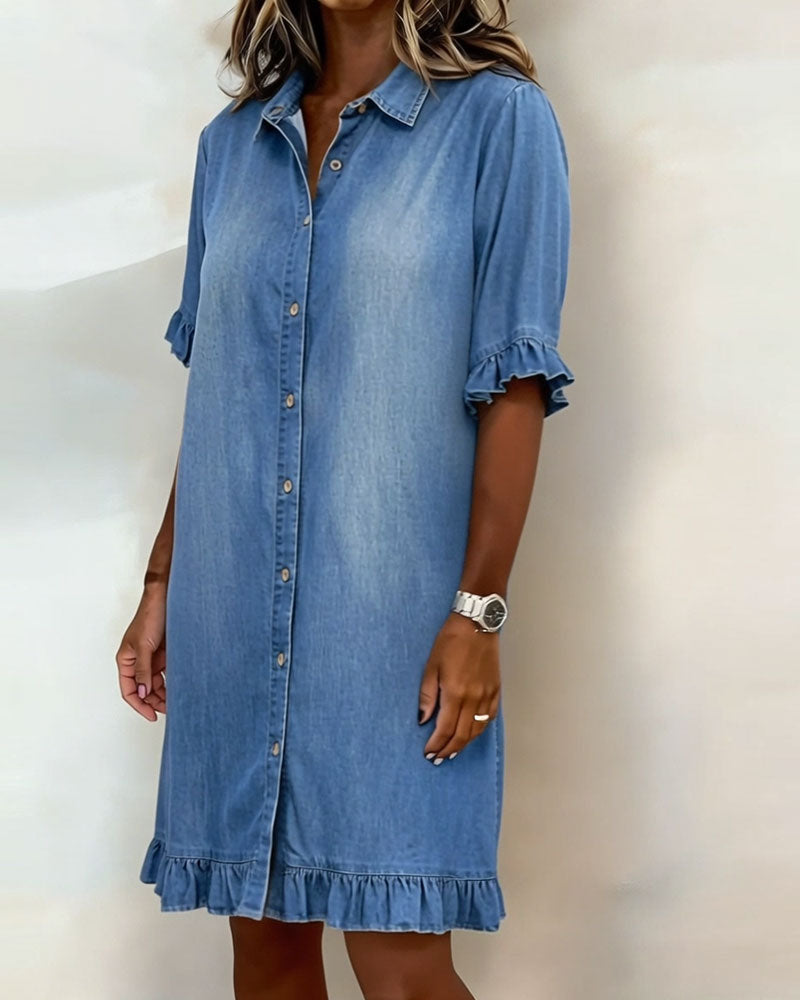 Moda Lusitana - Vestido Denim Elegante