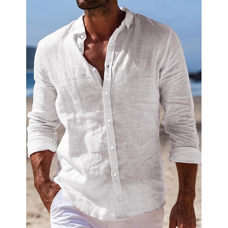 Camisa casual de linho
