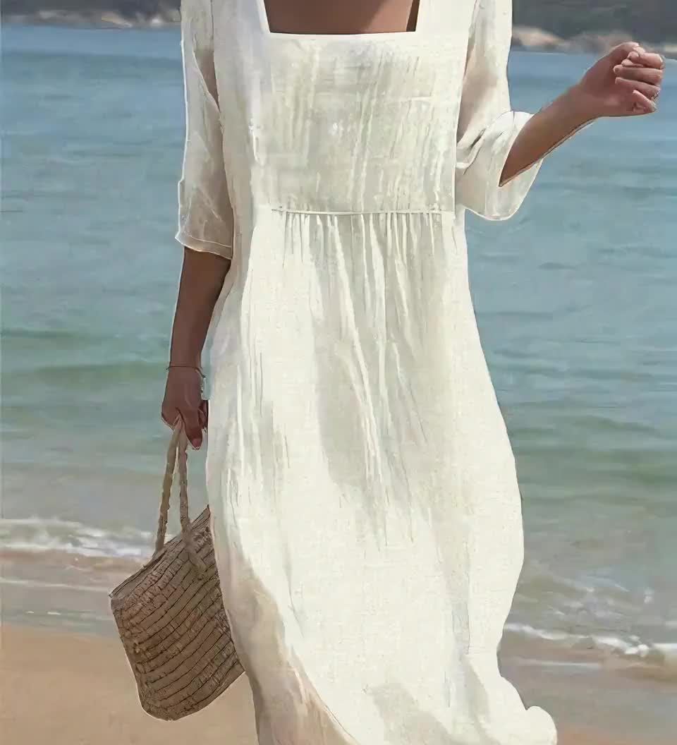 Moda Lusitana - Vestido bordado casual