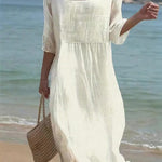 Moda Lusitana - Vestido bordado casual