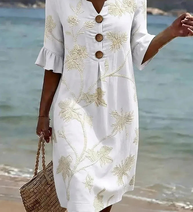 Moda Lusitana - Vestido com Estampa Floral