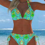 Moda Lusitana - Biquíni Estampado Com Decote Halter