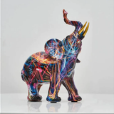 Escultura Artística dos Elefante com Design dos Graffiti