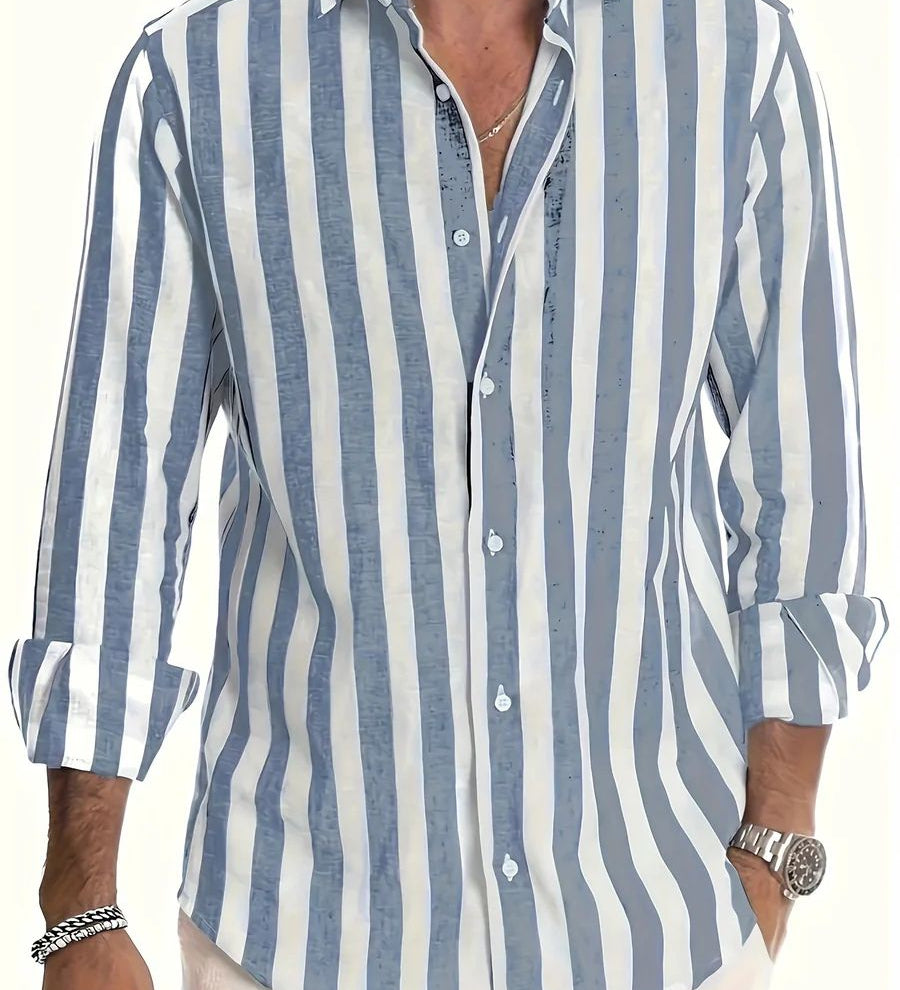 Camisa de verão às riscas