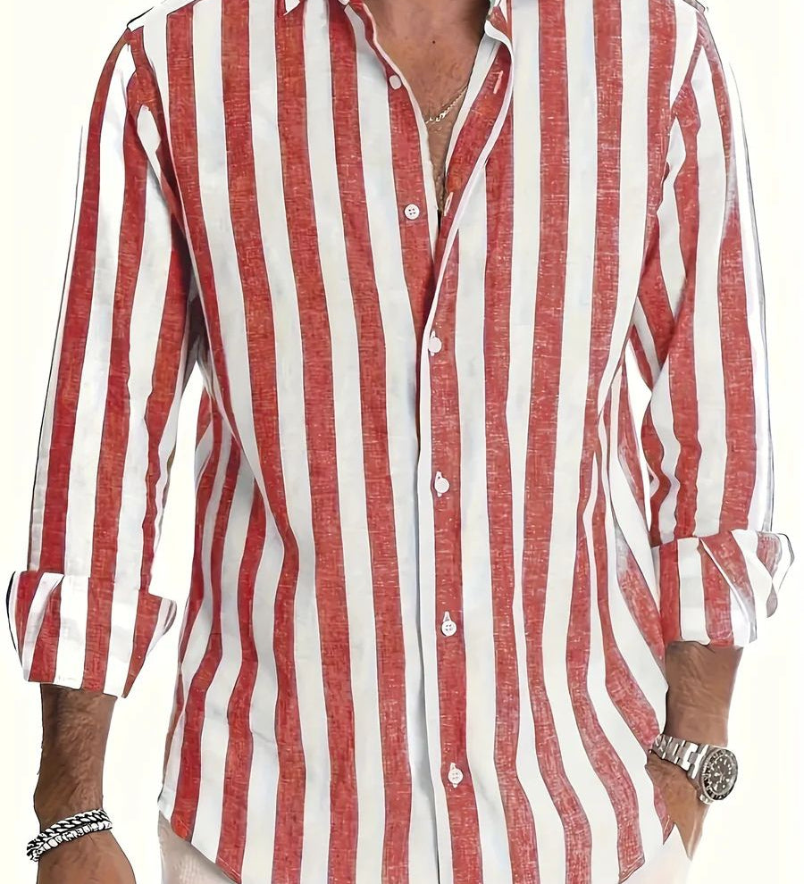 Camisa de verão às riscas
