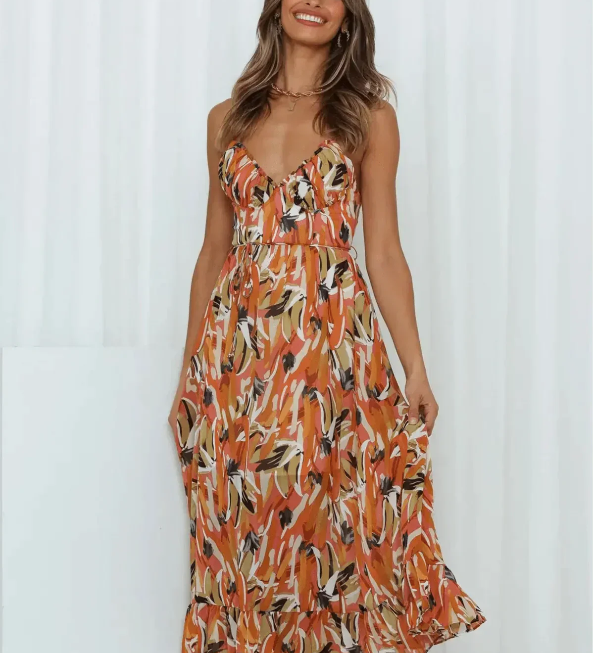 Chiara | Vestido midi colorido
