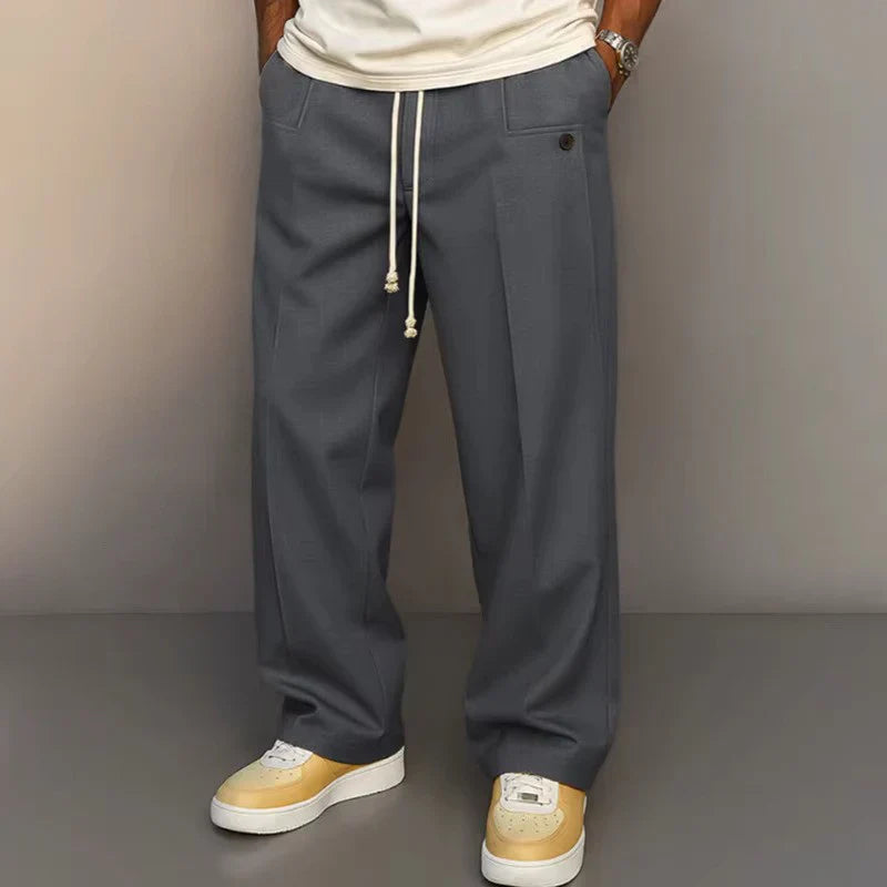Moda Lusitana - Calça de Tecido Estilo Relaxado