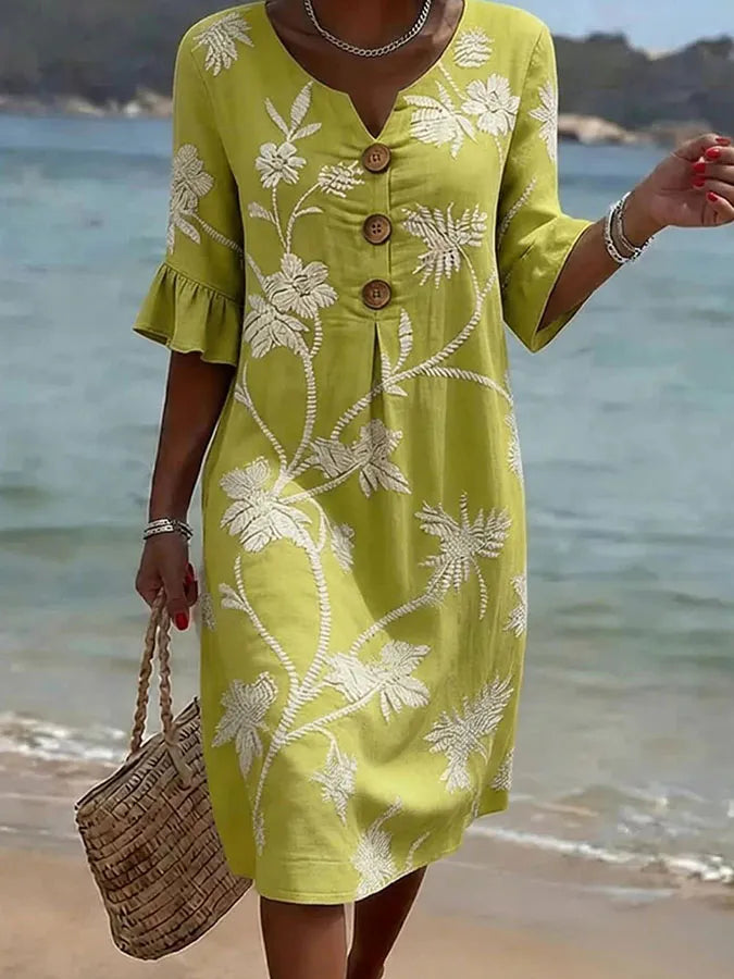 Moda Lusitana - Vestido com Estampa Floral