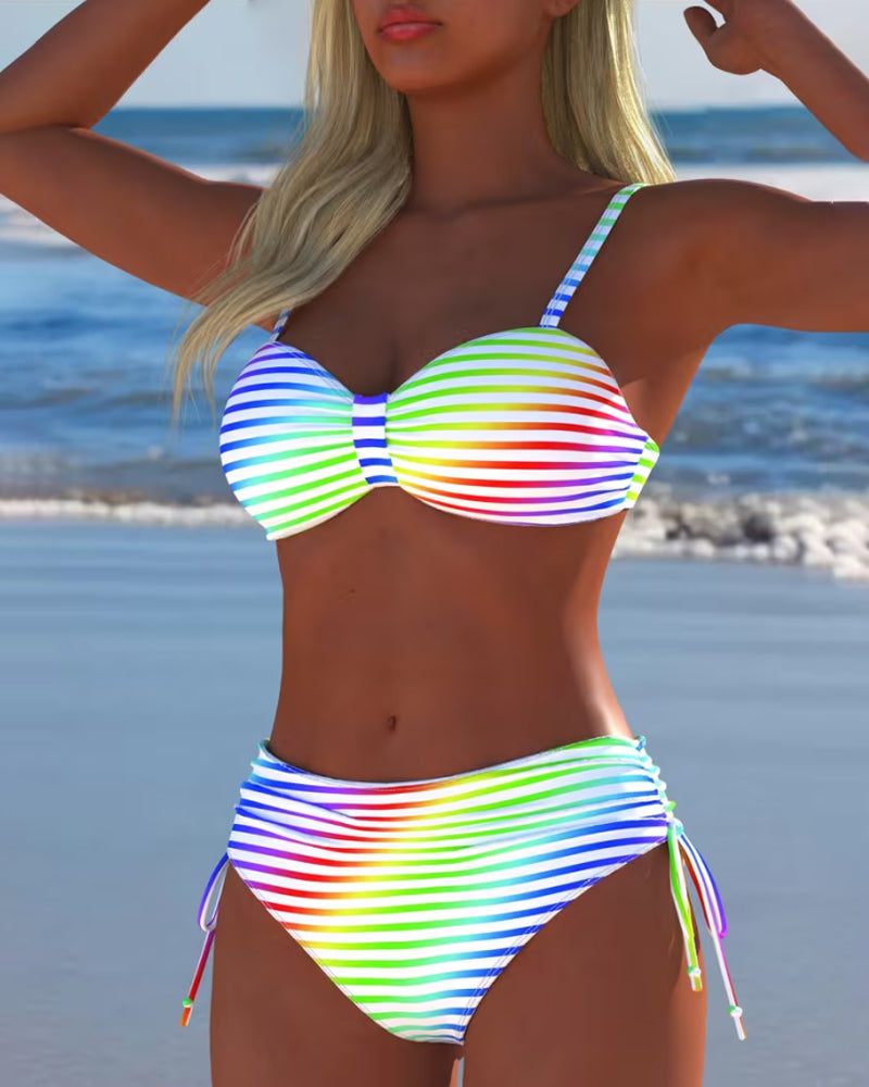 Moda Lusitana - Biquíni de Verão Listrado
