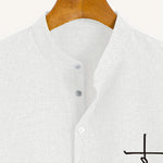 Moda Lusitana - Camisa Elegante com Colarinho Moderno