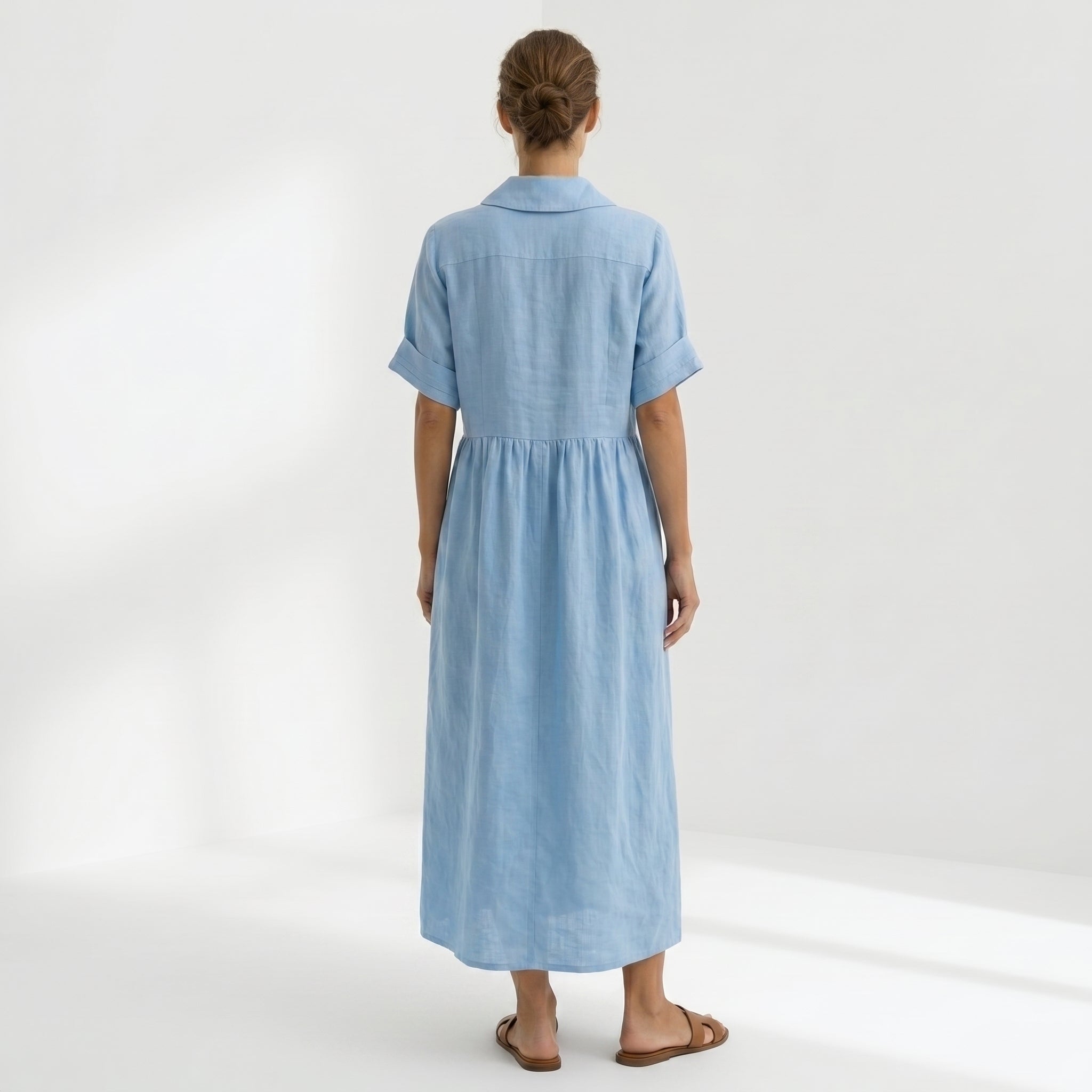 Moda Lusitana - Vestido Elegante em Linho