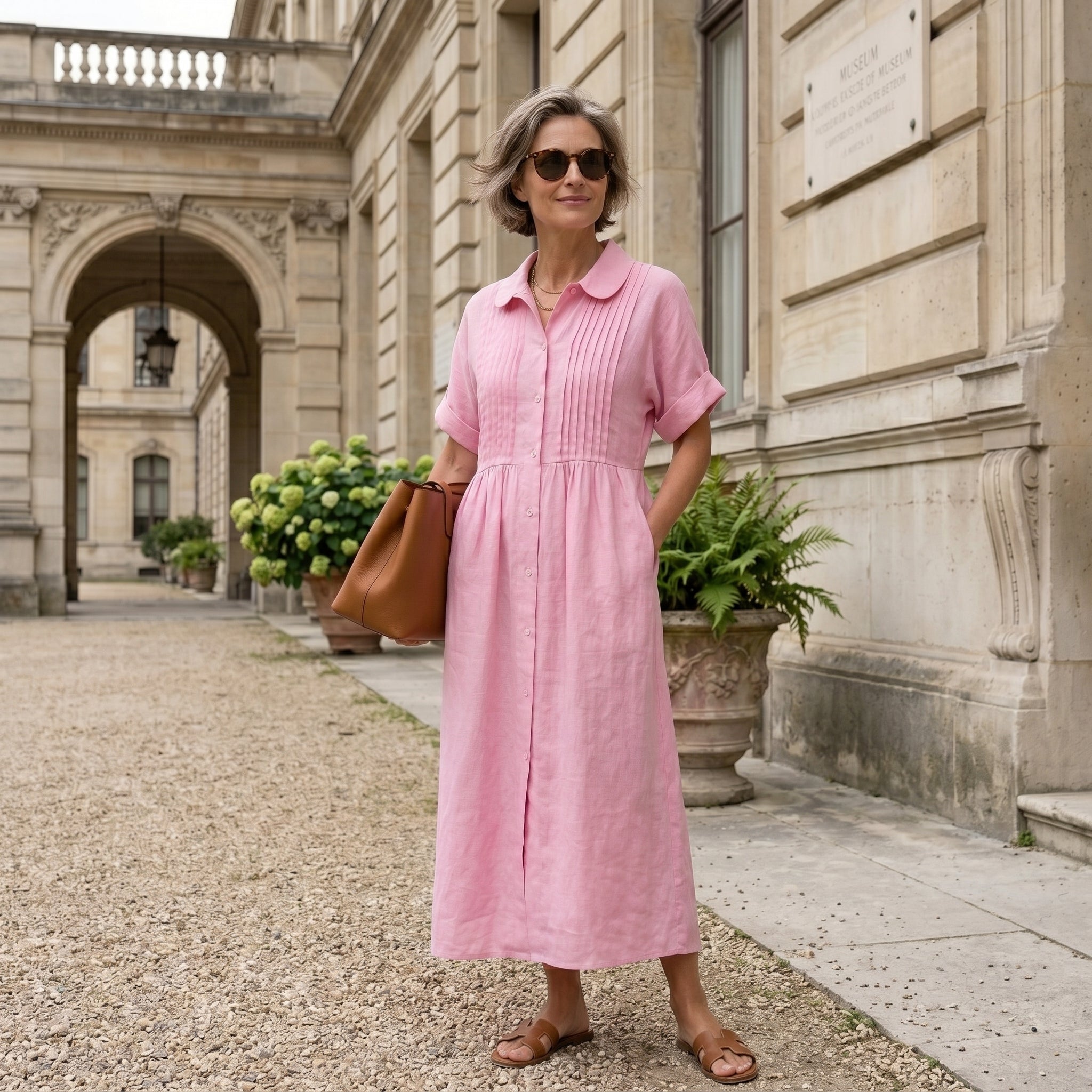 Moda Lusitana - Vestido Elegante em Linho