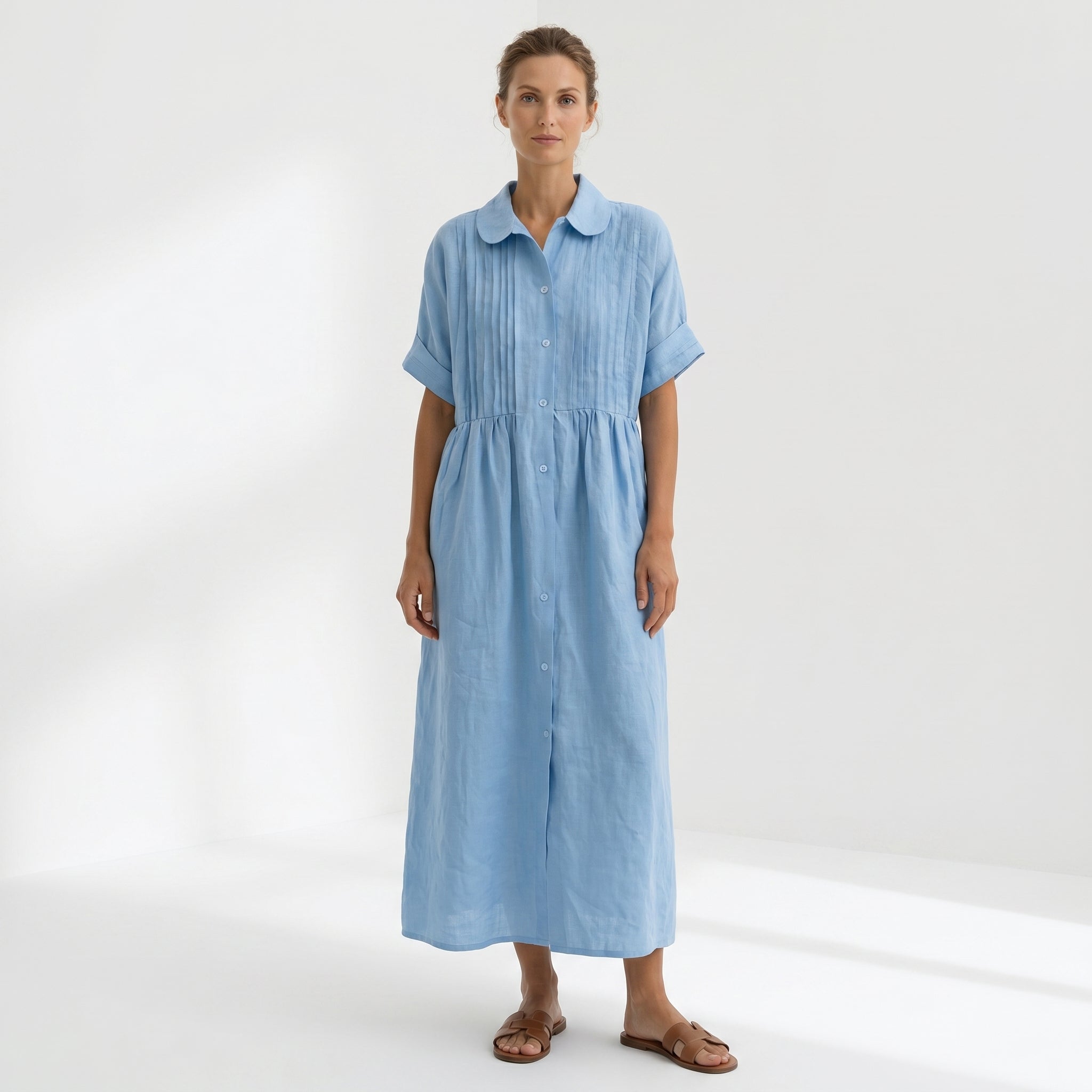 Moda Lusitana - Vestido Elegante em Linho