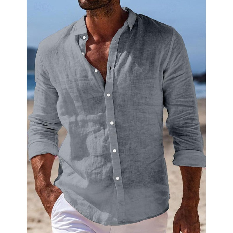 Camisa casual de linho