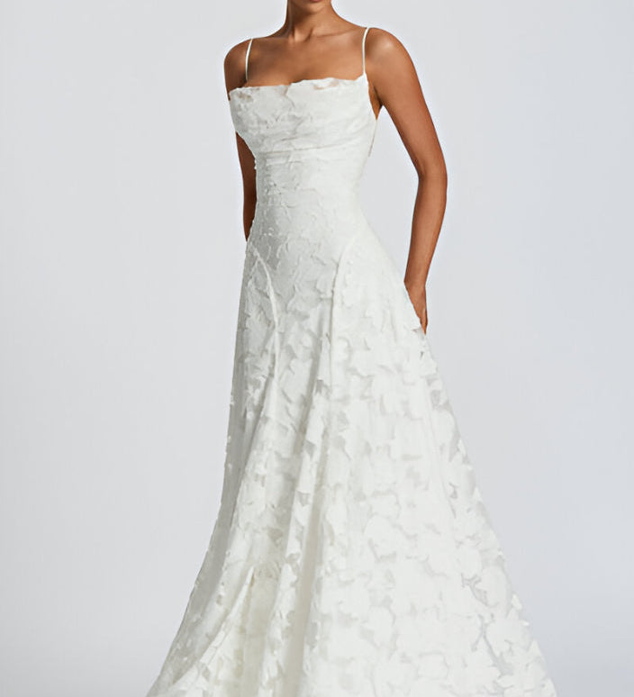 Francisa™ | Vestido longo com corpete de renda
