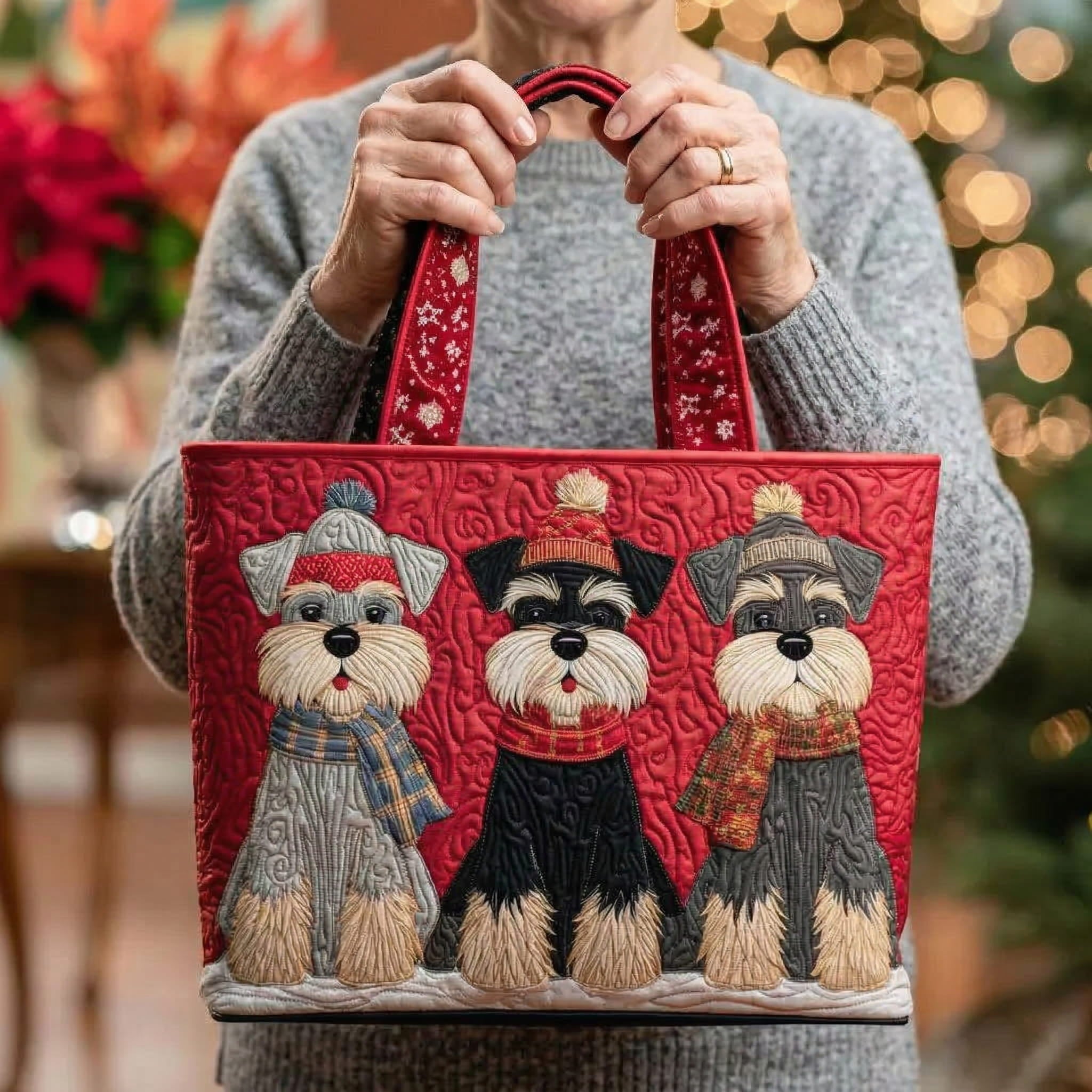 Moda Lusitana - Saco Tote Acolchoado com Cães