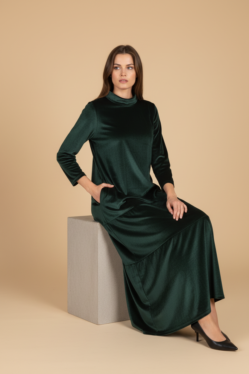 Moda Lusitana - Vestido Longo com Bolsos