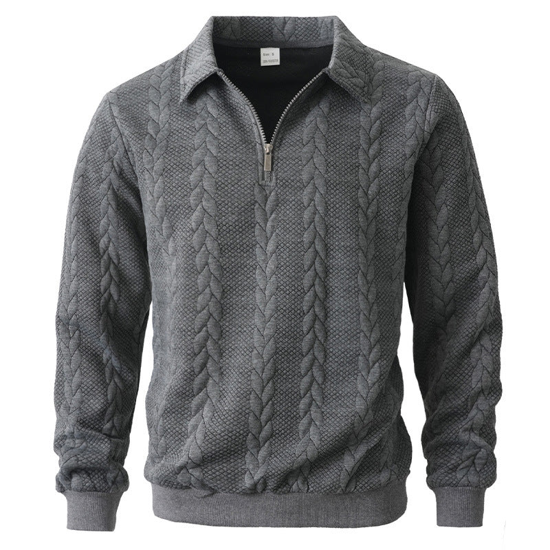Camisola elegante com padrão e fecho