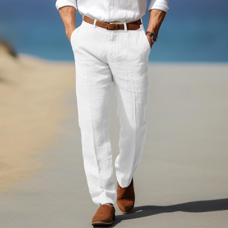 Calças de linho elegantes