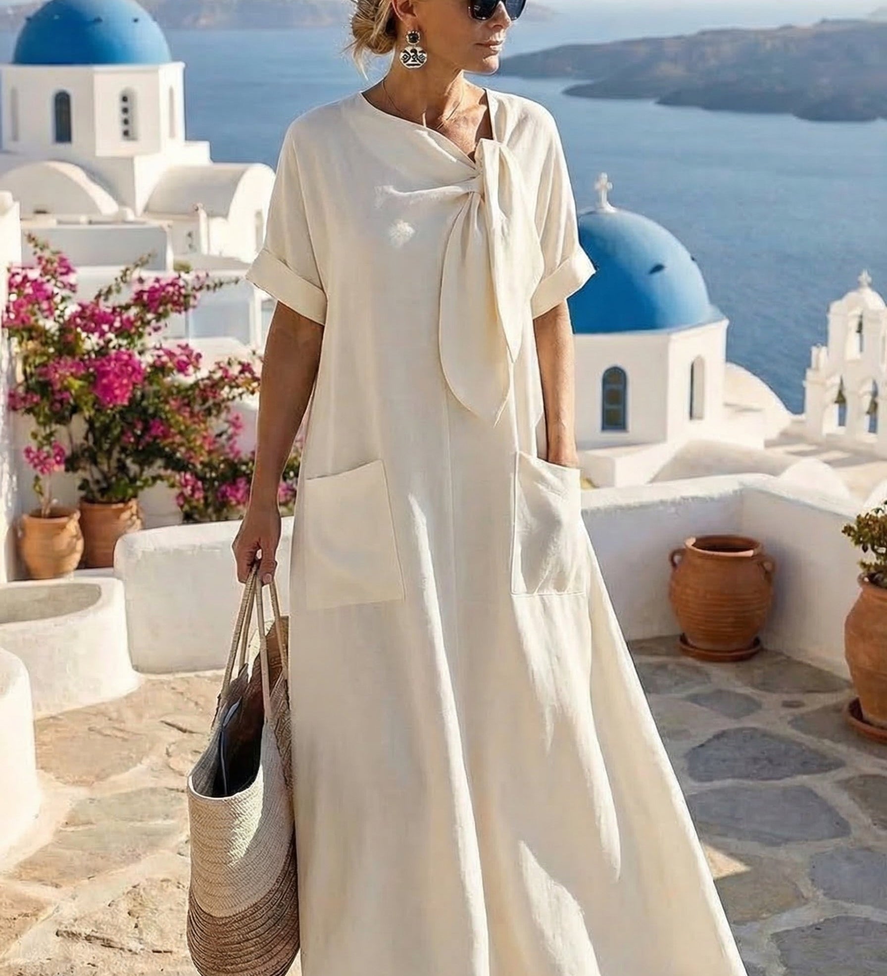 Moda Lusitana - Vestido Elegante com Bolsos