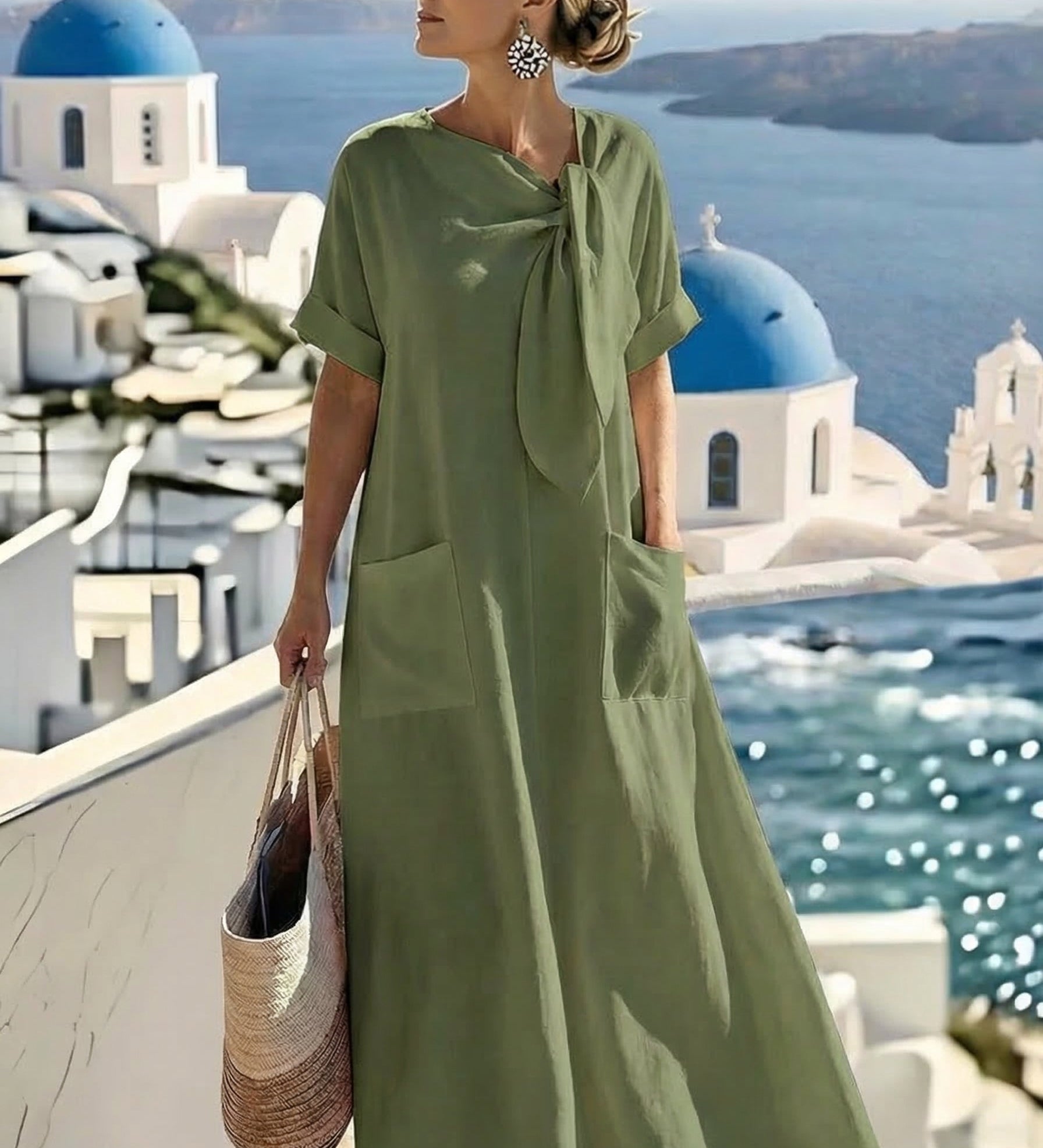 Moda Lusitana - Vestido Elegante com Bolsos
