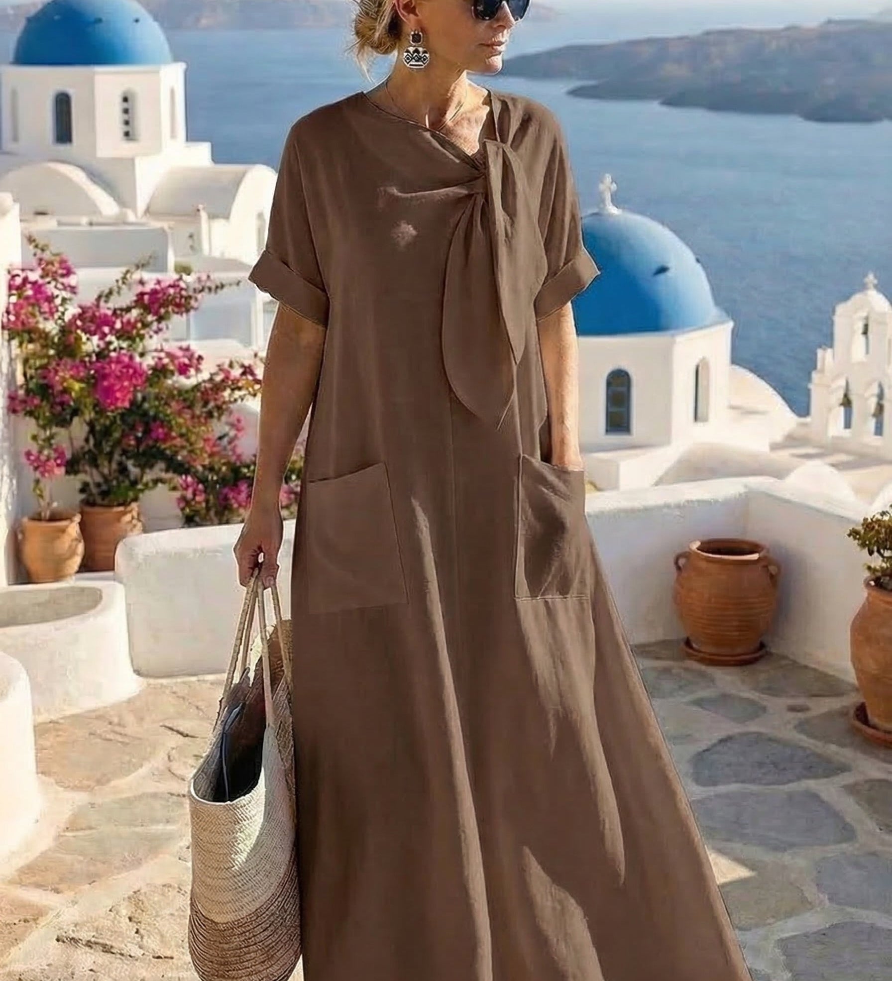 Moda Lusitana - Vestido Elegante com Bolsos