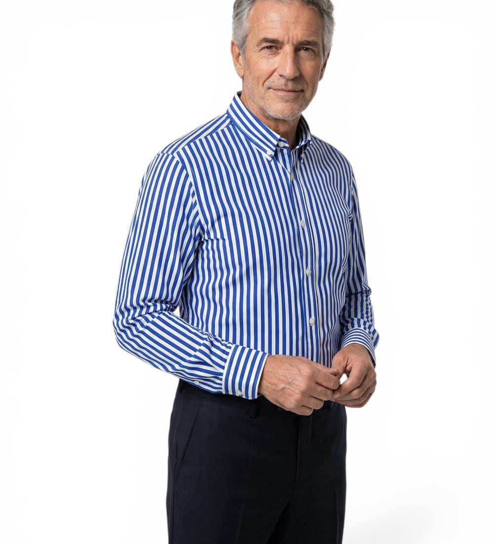 Moda Lusitana - Camisa Elegante com Riscas