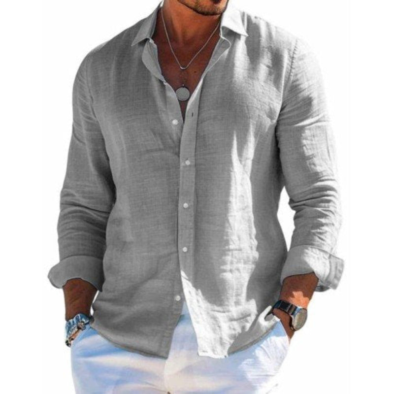 Moda Lusitana - Camisa Elegante de Tecido Respirável