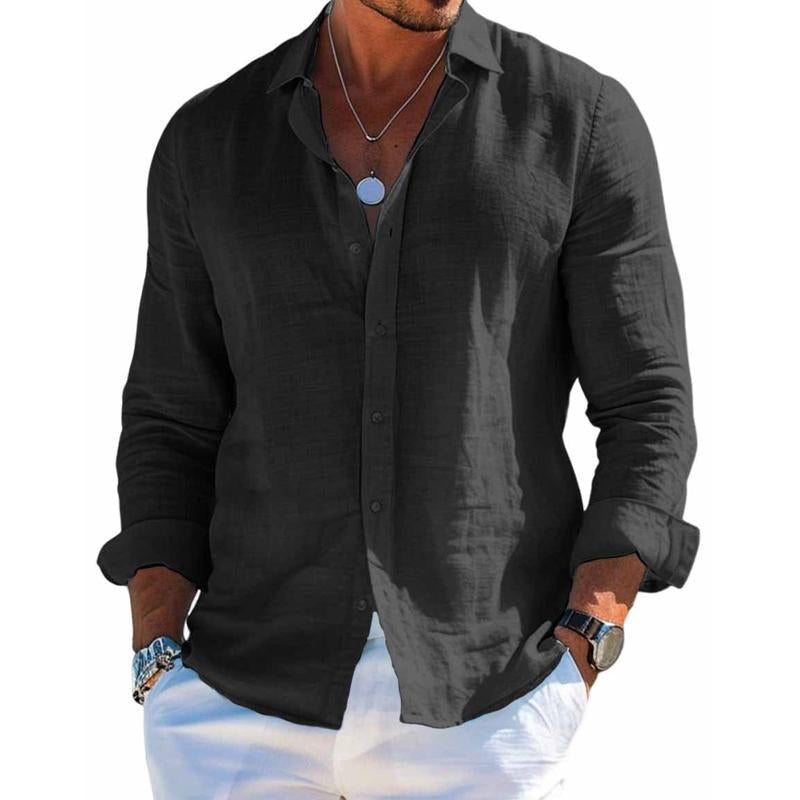 Moda Lusitana - Camisa Elegante de Tecido Respirável