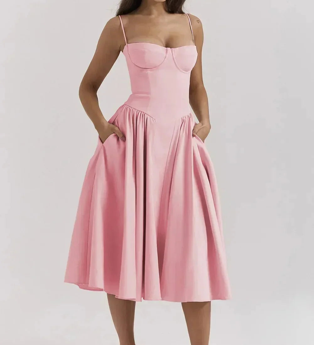 Kiki | Vestido midi retrô