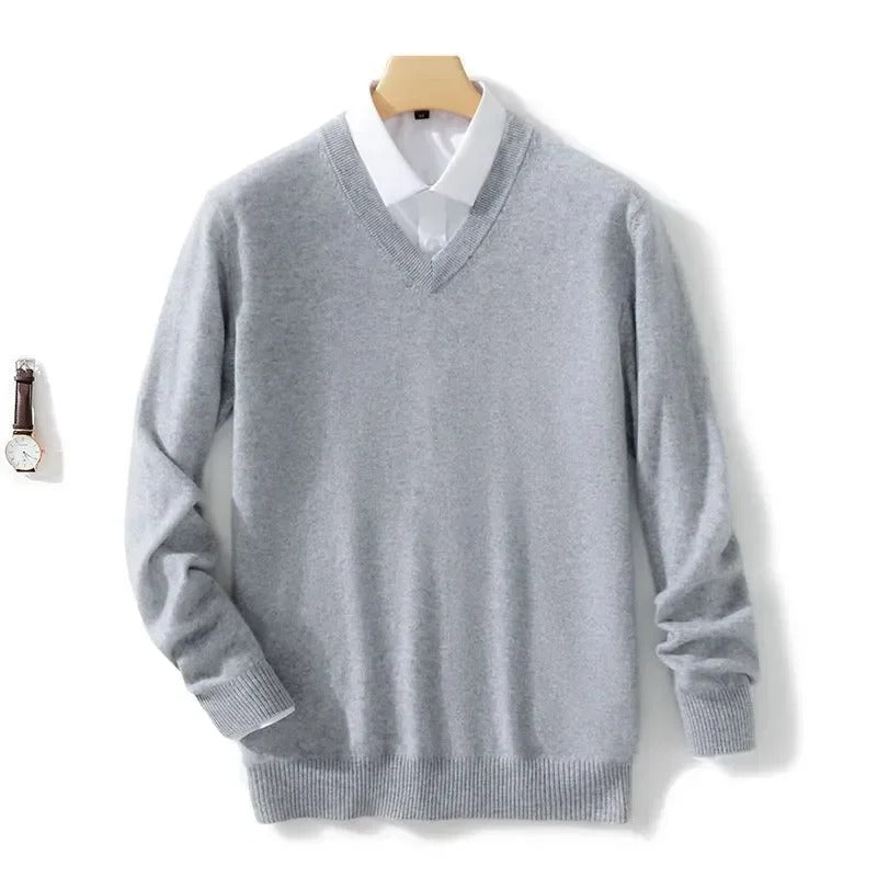 Camisola elegante com decote em V