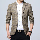 Blazer axadrezado elegante