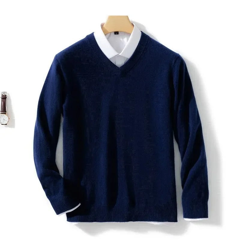 Camisola elegante com decote em V