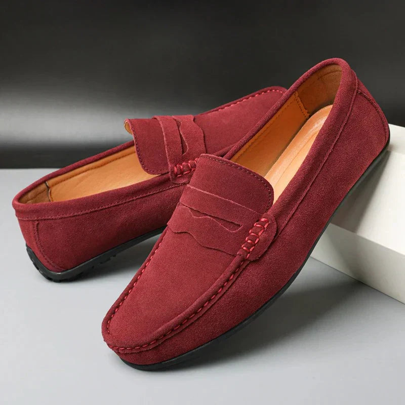 Mocassins de camurça retro para homem