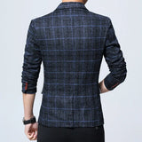 Blazer axadrezado elegante