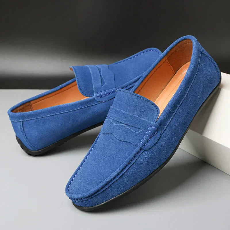 Mocassins de camurça retro para homem