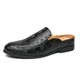 Sapatos elegantes com estampado de crocodilo