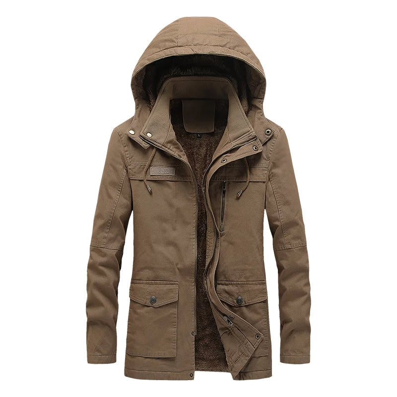 Casaco casual de inverno em algodão
