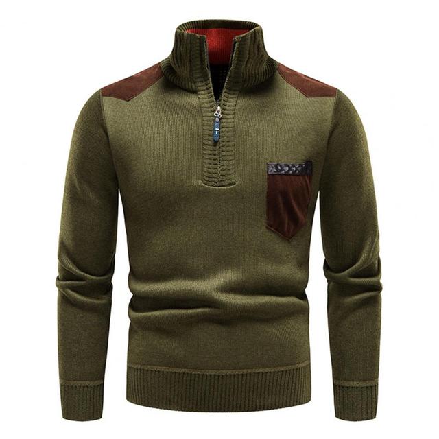 Camisola de lã com fecho