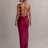 Nina™ | Vestido de festa luxuoso em seda com babados