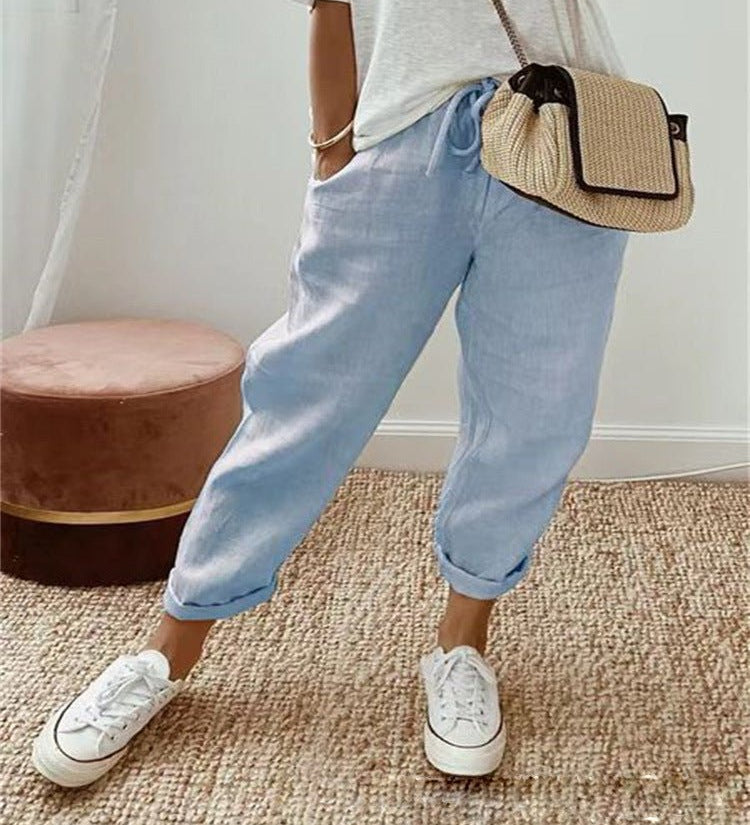 Moda Lusitana - Calças Estilo Casual com Estampa Moderna
