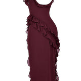 Dalia | Vestido longo com babados