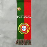 Cachecol de futebol masculino Portugal com design impresso