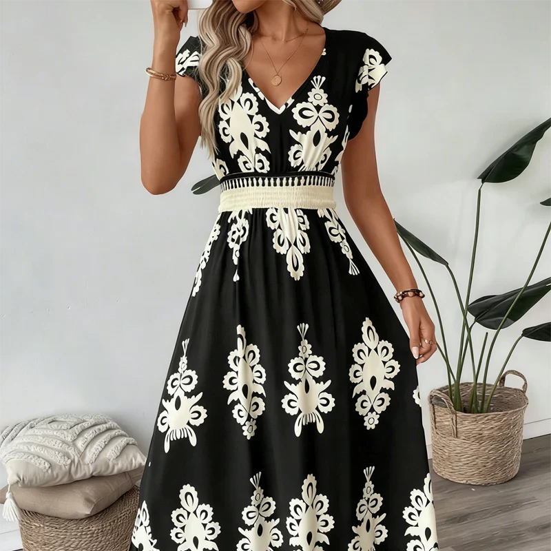 Moda Lusitana - Vestido Maxi Elegante de Verão