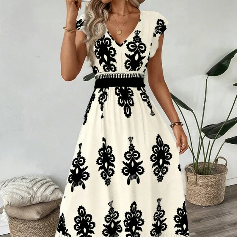Moda Lusitana - Vestido Maxi Elegante de Verão