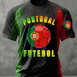 Camiseta masculina com estampa de futebol português