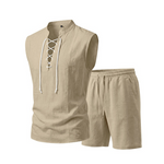 Moda Lusitana - Conjunto de Camisa e Calções de Linho