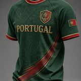 Camiseta masculina com estampa da seleção de futebol de Portugal