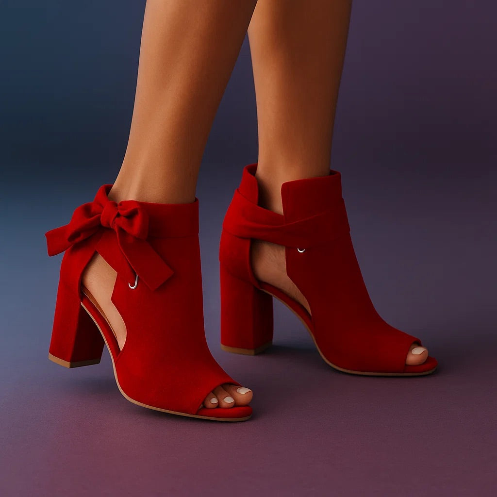 Moda Lusitana - Botas Peep-Toe Elegantes